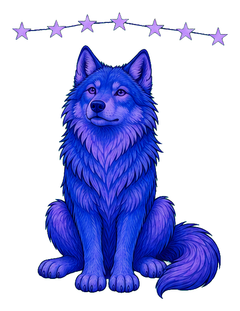 Preview for Cobalt Constellation Wolf Sticker