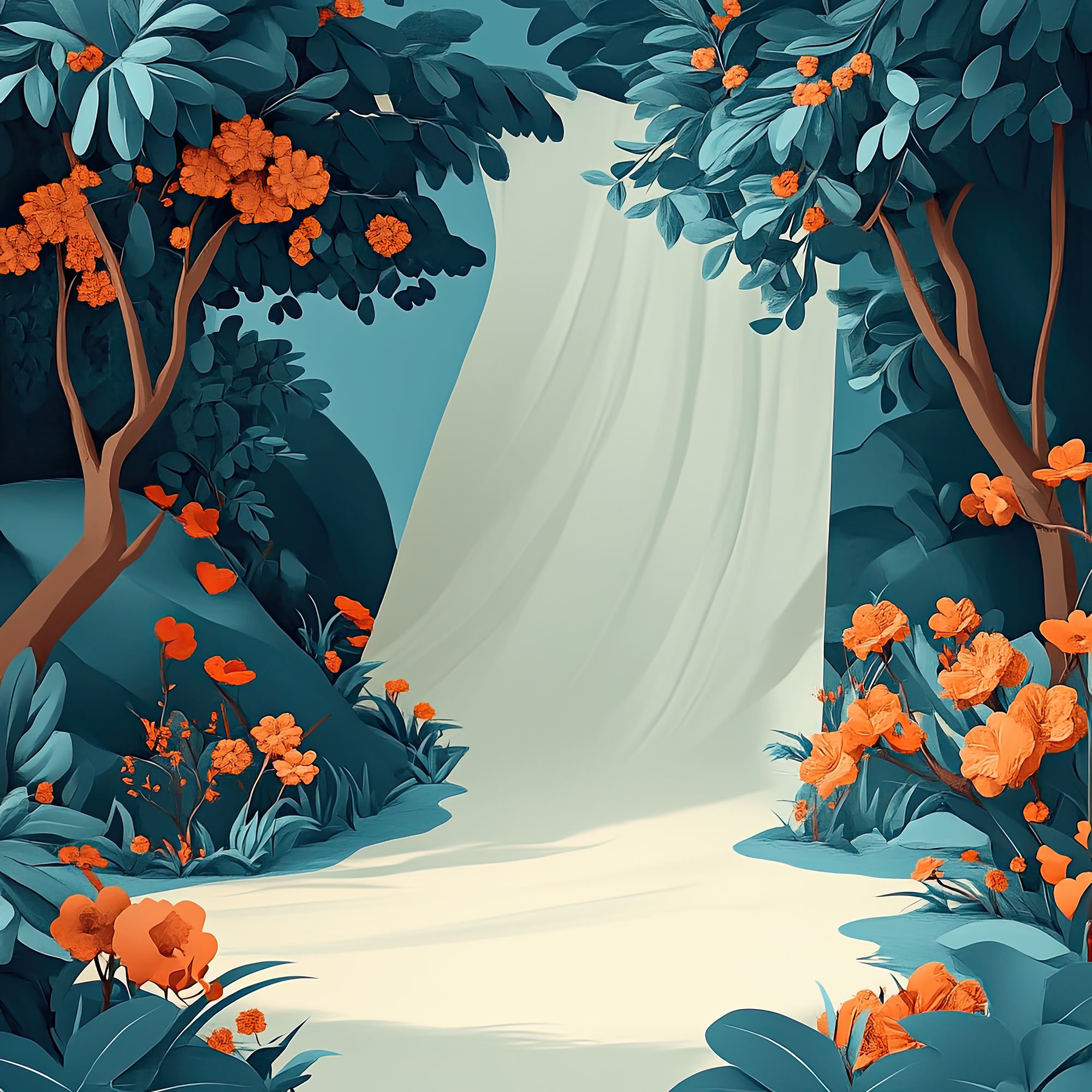 Preview for Serene-waterfall-oasis-nature-backdrop-background-260c7
