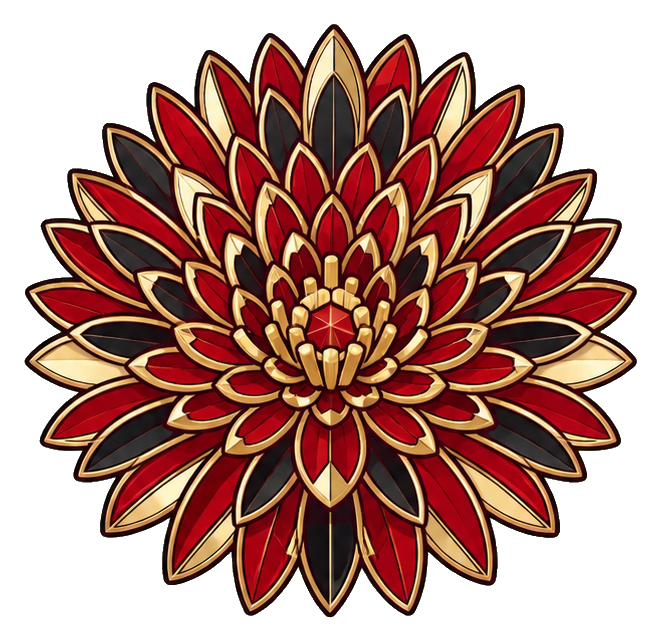 Preview for Art Deco Chrysanthemum Rosette Sticker