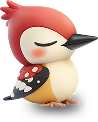 Preview for Cartoon-bird-ladybug-peaceful-design-animal-sticker-63c45