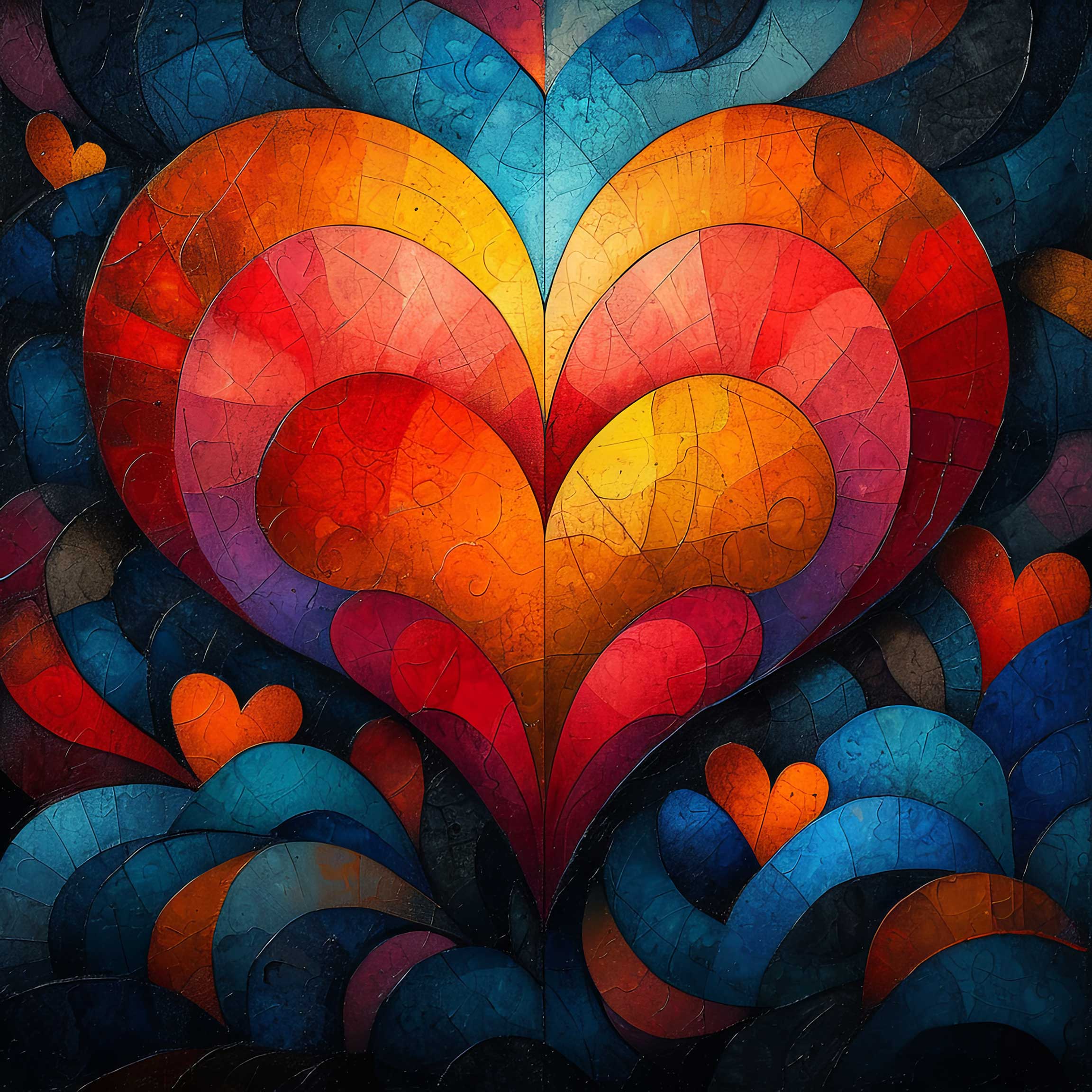 Preview for Vibrant-heart-art-template-love-background-3c9f1