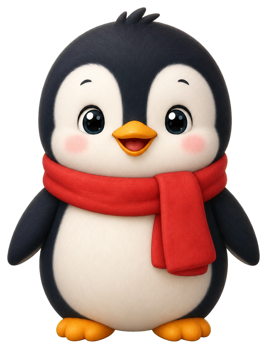 Preview for Penguin Scarf Sticker For Photos And Designs