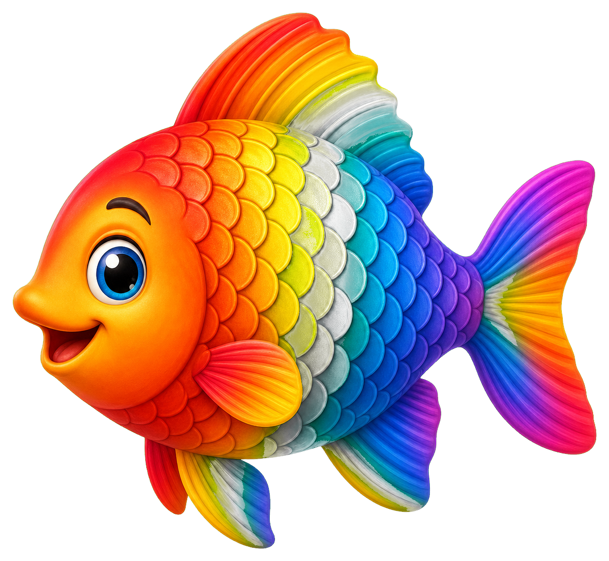 Preview for Rainbow Fish Sticker Graphic For Creative Designs
