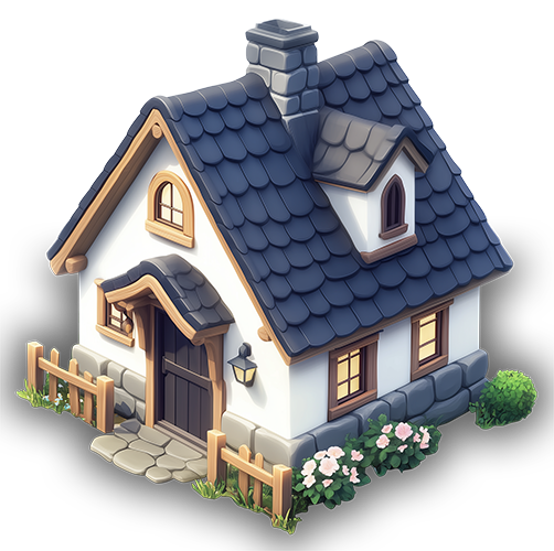 Preview for Cozy-cottage-illustration-building-sticker-4f68c