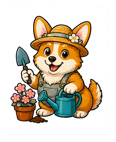 Preview for Corgi Gardener Sticker