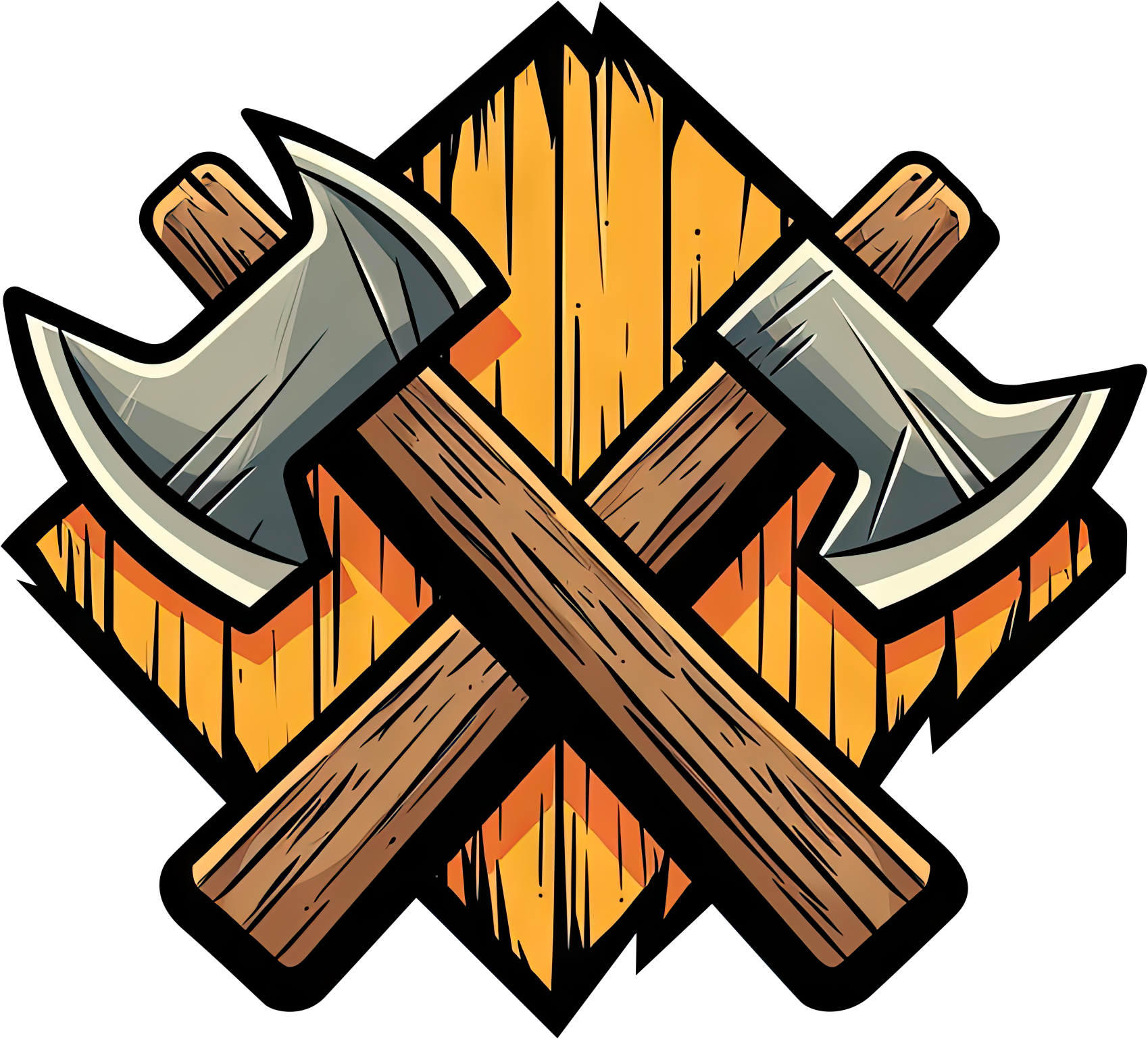 Preview for Crossed-axes-logo-design-logo-object-sticker-b66b4