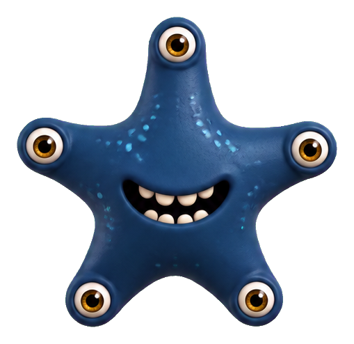 Preview for Five Eye Starfish Alien Sticker