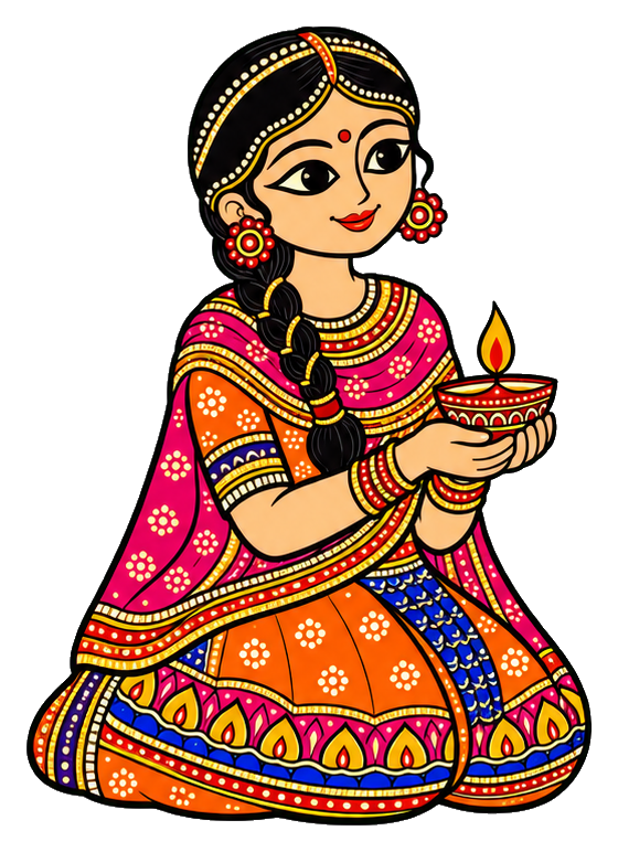 Preview for Diwali Girl With A Diya
