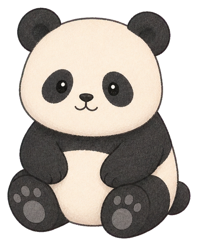 Preview for Cute Panda Sticker For Photos And Designs
