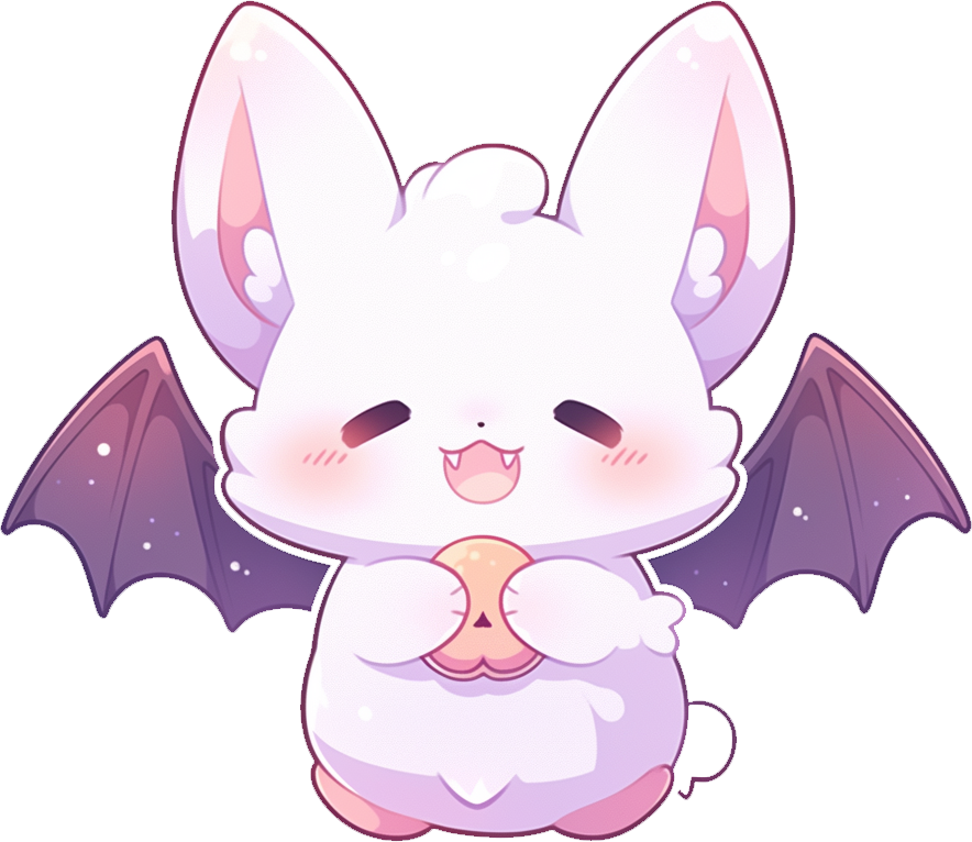 Preview for Cartoon-vampire-bunny-illustration-bats-sticker-f022c