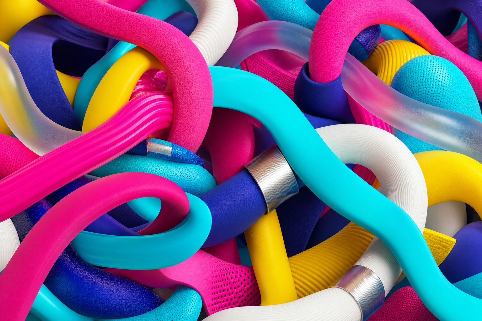Preview for Neon Ribbon Knots Abstract Background