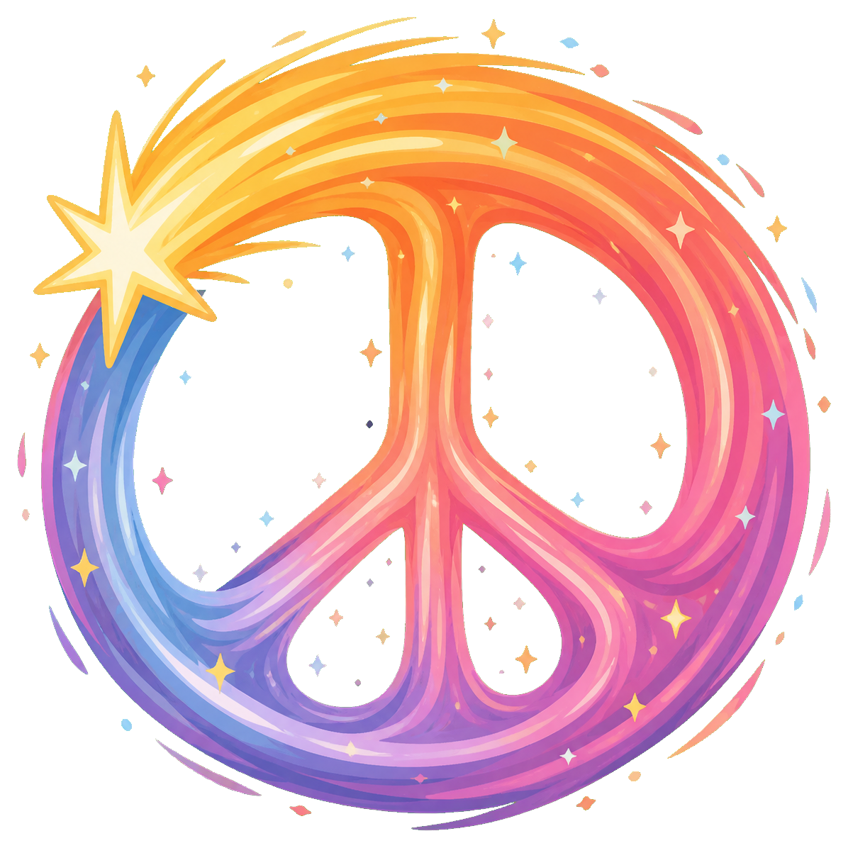 Preview for Peace Comet Sticker