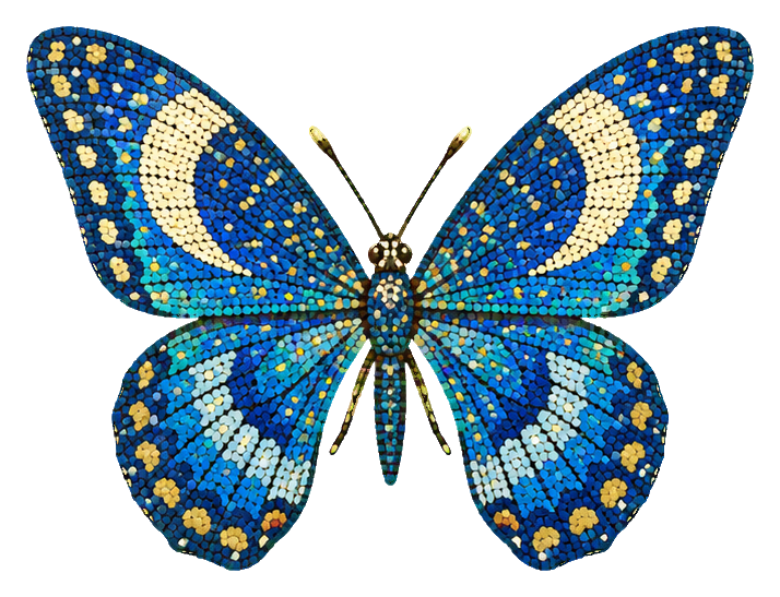 Preview for Pointillist Butterflies Blue Moon