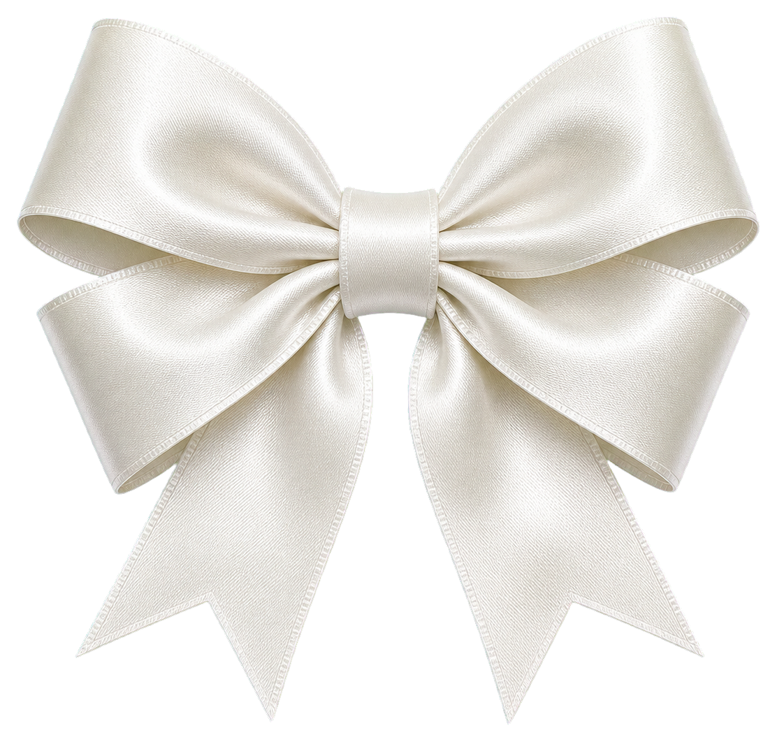 Preview for White Ribbon Bow Sticker