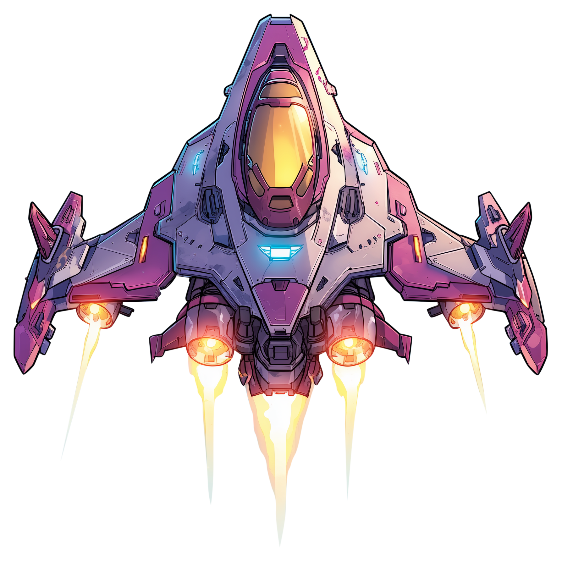 Preview for Futuristic-spaceship-design-sticker-5d3bb