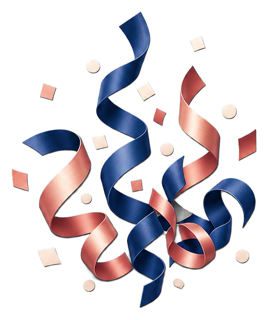 Preview for Confetti Ribbon Sticker For Birthday Designs