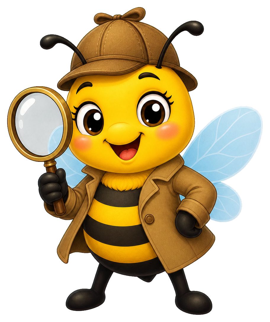 Preview for Bee Detective Sticker For Photos And Designs