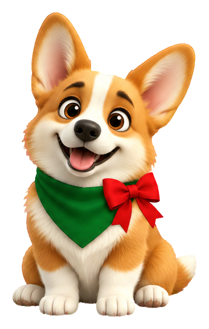 Preview for 3d Christmas Corgi