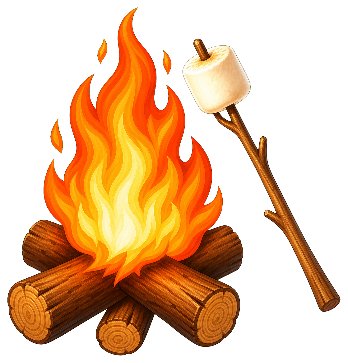 Preview for Campfire Marshmallow Sticker Graphic
