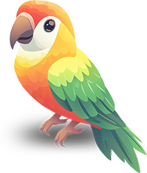 Preview for Colorful-parrot-illustration-animal-sticker-8dbf2