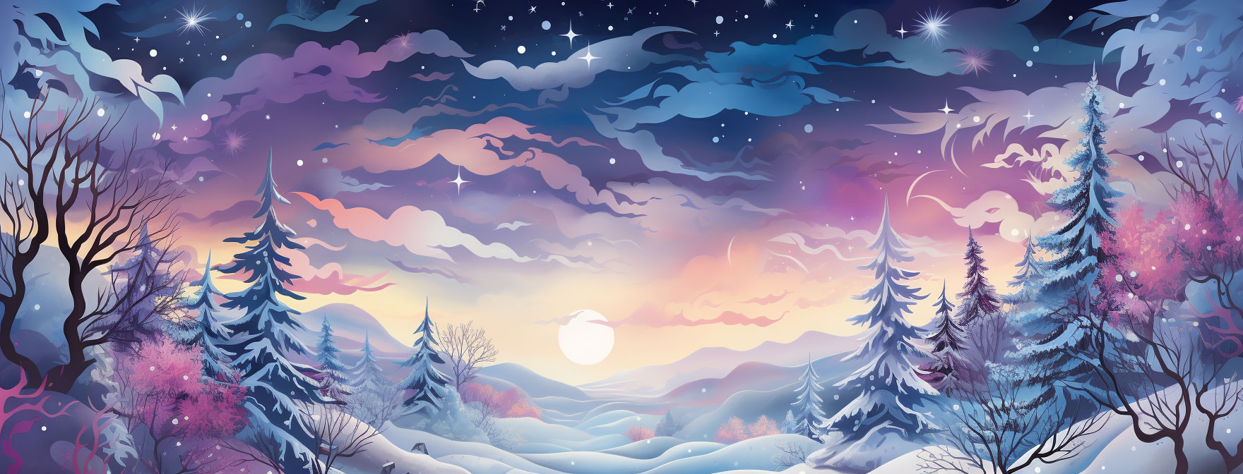 Preview for Winter-landscape-dusk-christmas-cover-background-3fe65