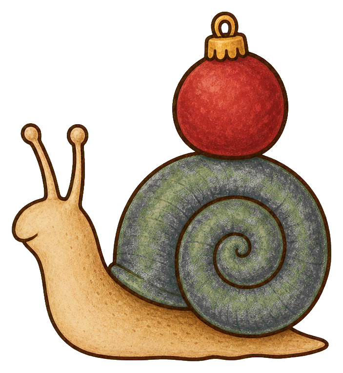 Preview for Pine Christmas Snail Sticker