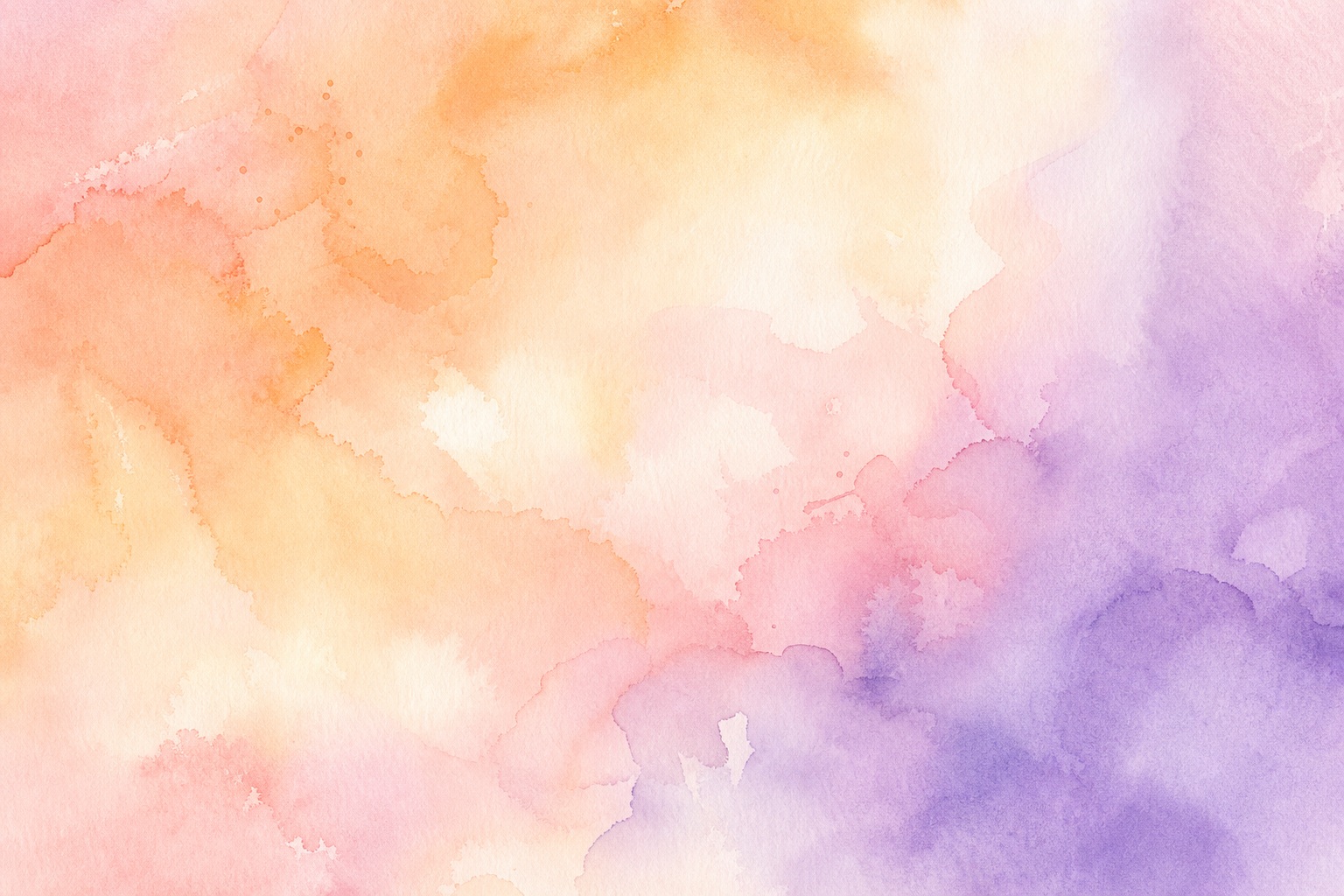 Soft peach and lavender watercolor wash with blended pastel abstract textures