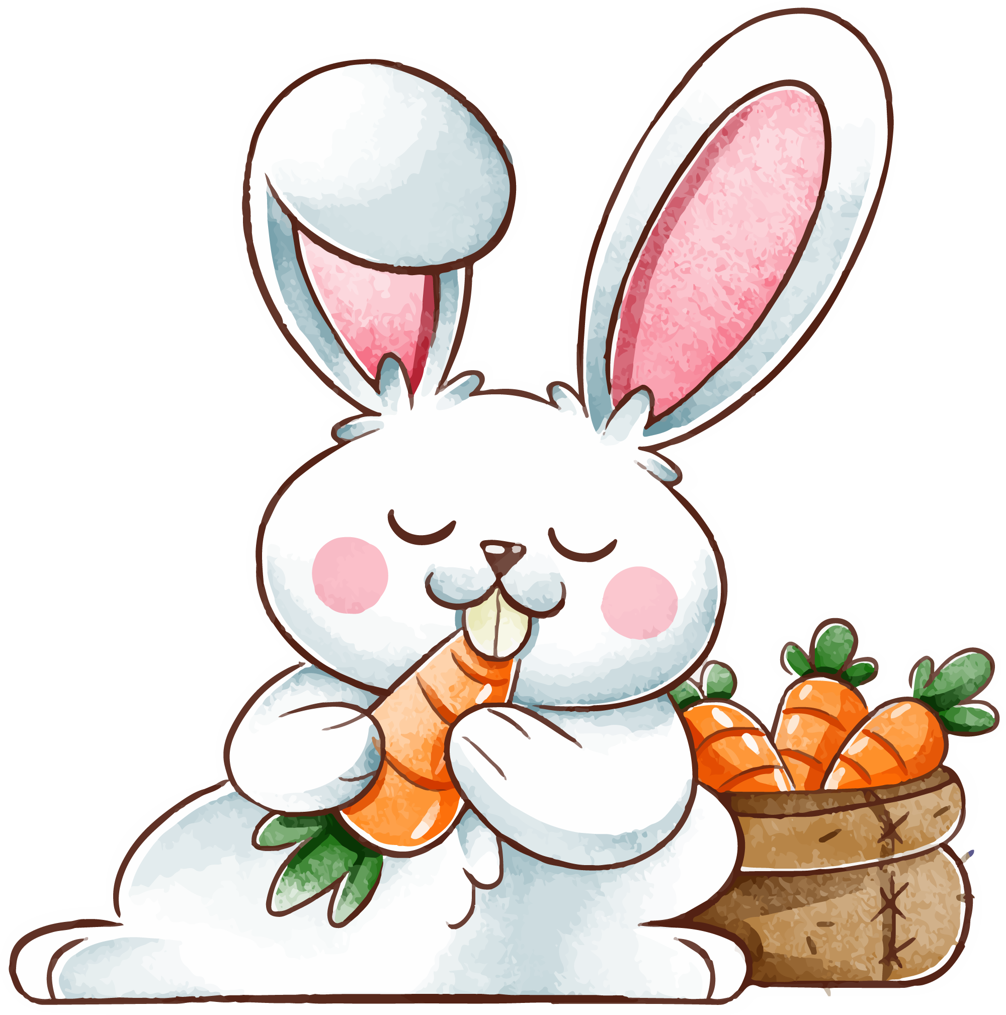Preview for Cartoon-rabbit-eating-carrot-easter-sticker-3bd7d