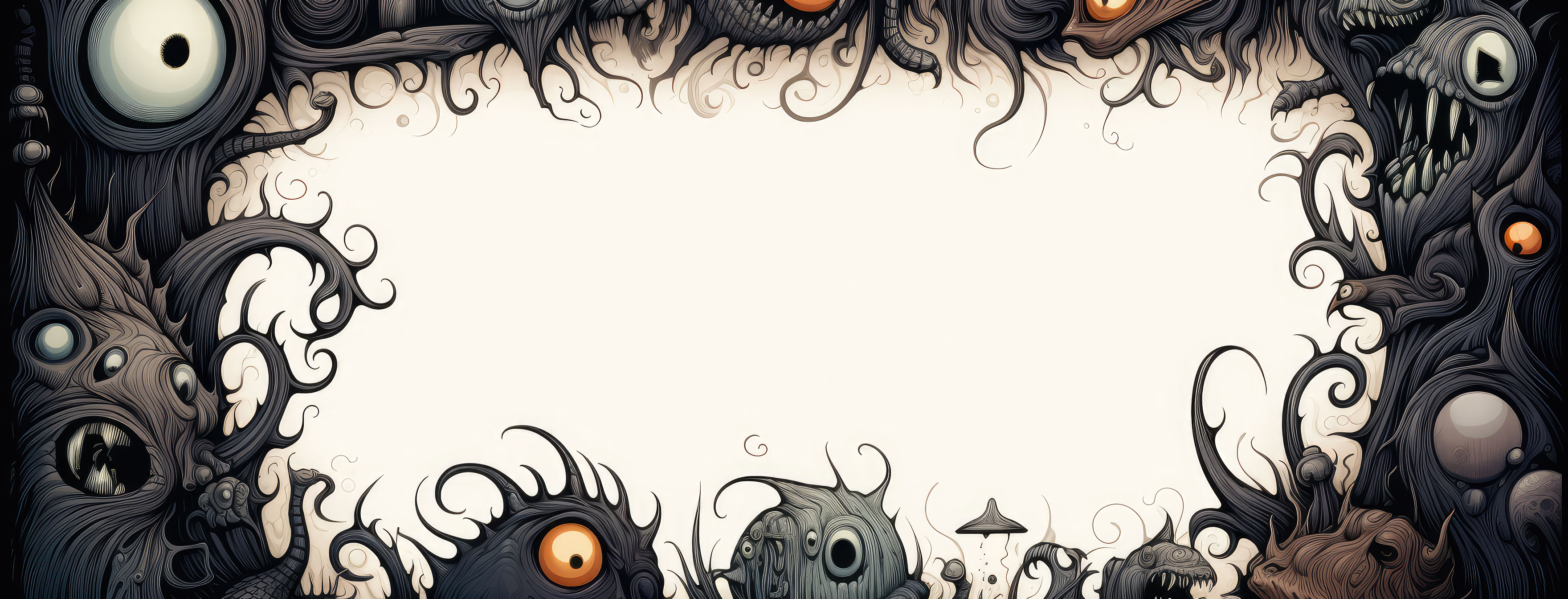 Preview for Spooky-monster-frame-template-halloween-cover-background-af8d0