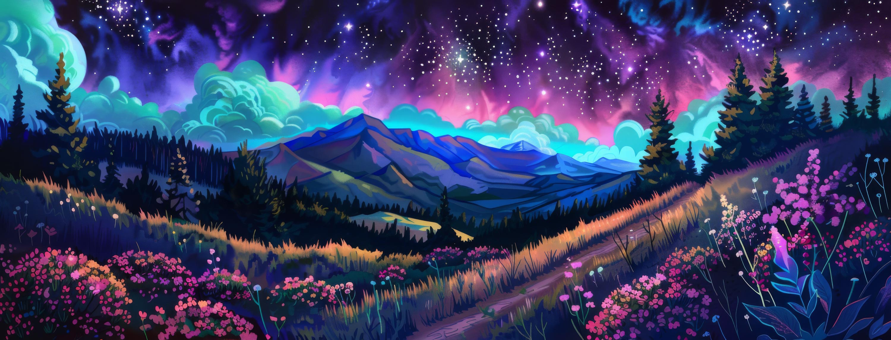 Preview for Vibrant-night-landscape-art-astrophotography-cover-background-8b285