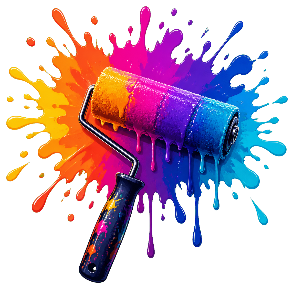 Preview for Paint Roller Splash Sticker