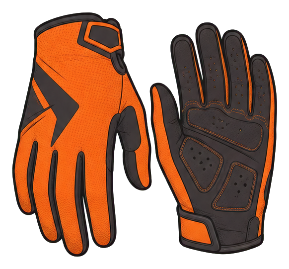 Preview for Orange Bike Gloves Sticker