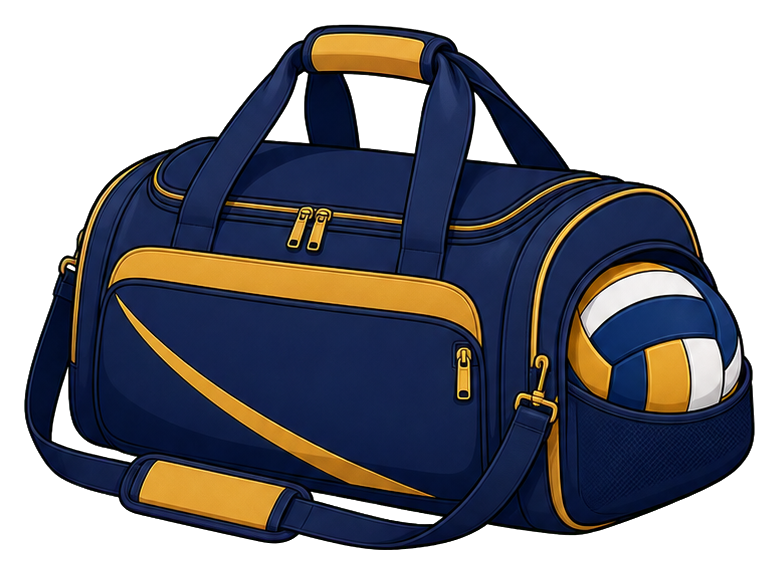 Preview for Navy Gold Duffel Volleyball Sticker