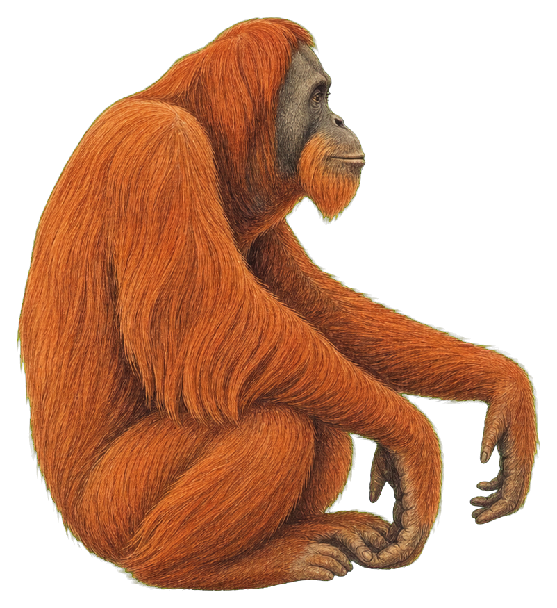 Preview for Bornean Orangutan Vintage Sticker