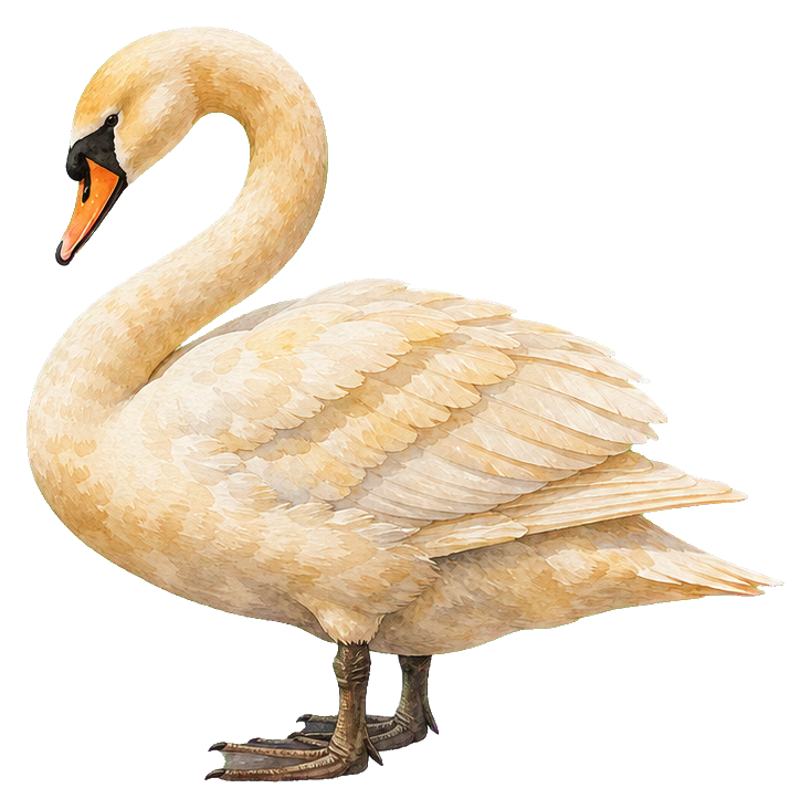Preview for White Swan Watercolor Sticker