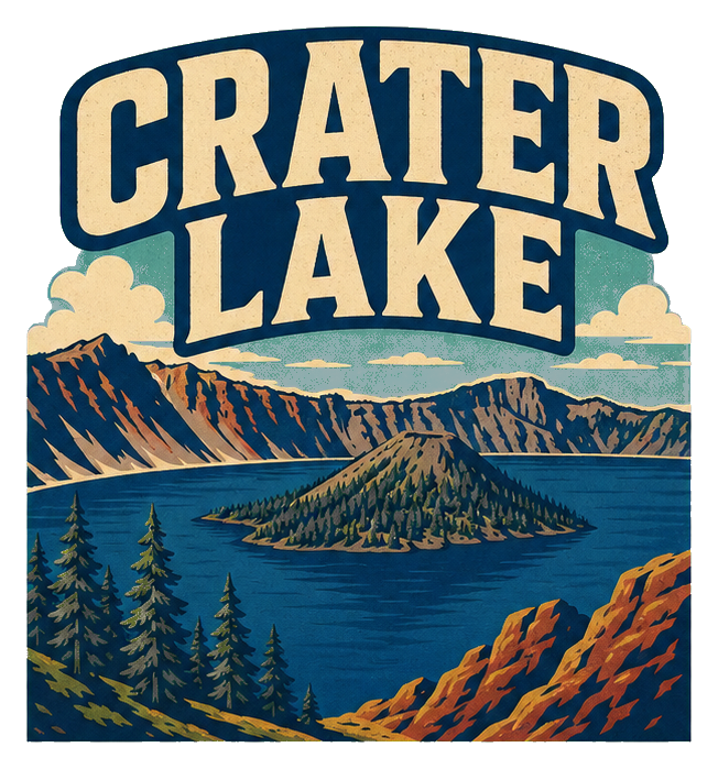 Preview for Crater Lake Retro Sticker