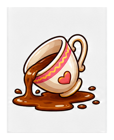 Preview for Spilled Tea Cup Sticker