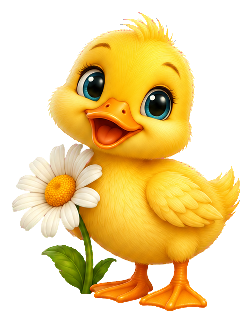 Preview for 3d Garden Animals Duckling With Daisy