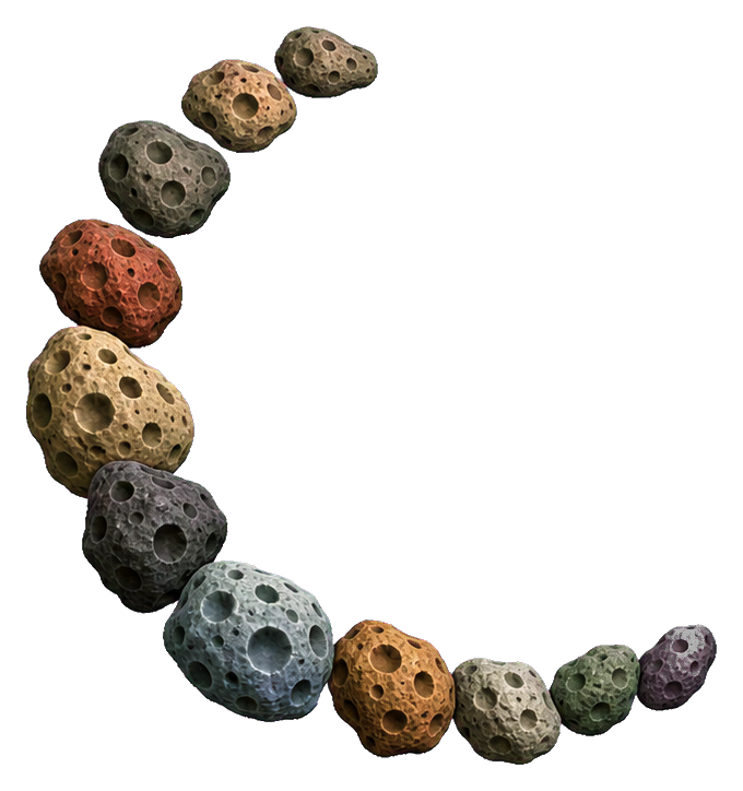 Preview for Asteroid Belt Sticker For Space Designs