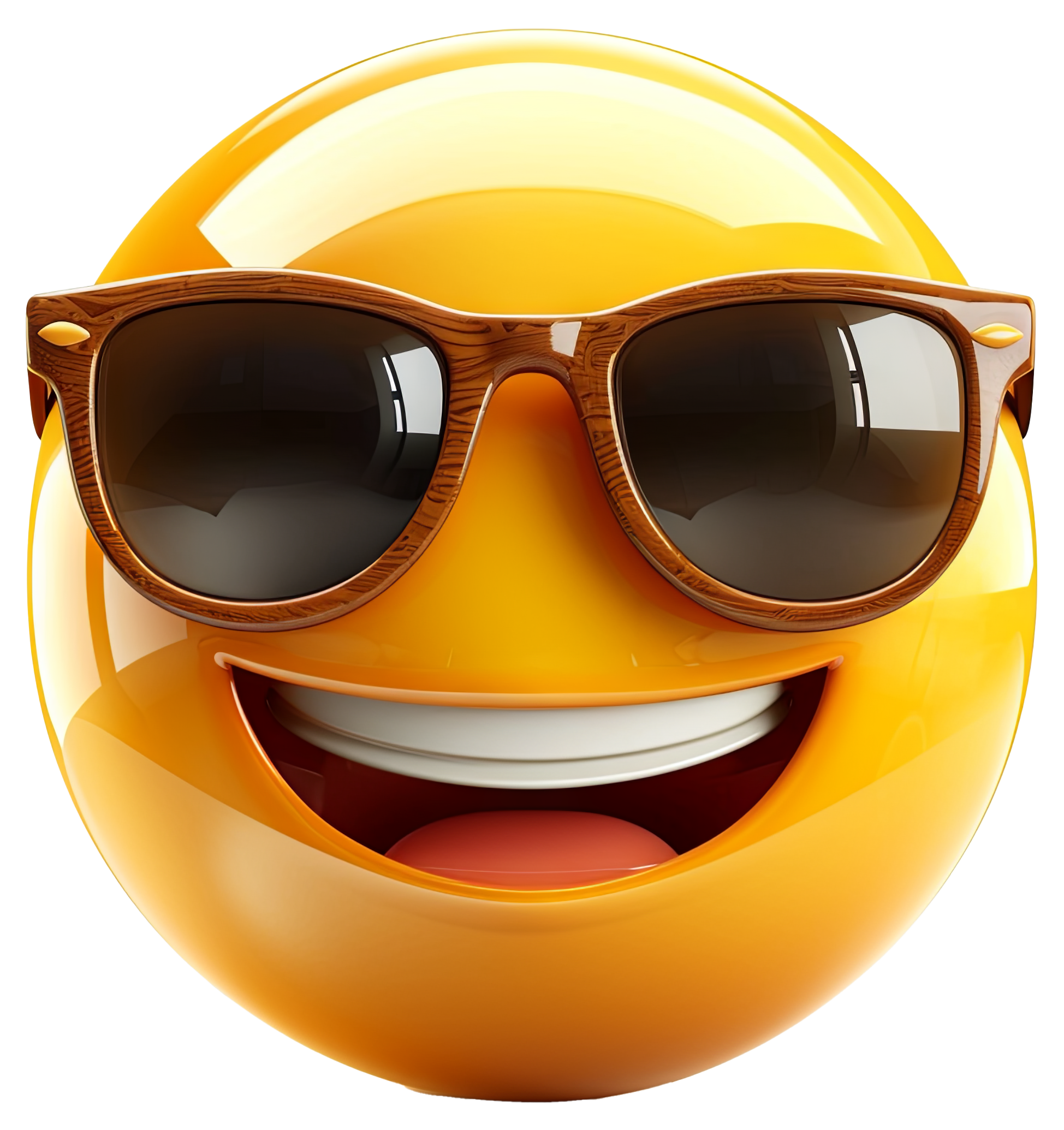 Preview for Fun-yellow-emoji-sunglasses-3d-emoji-sticker-669eb