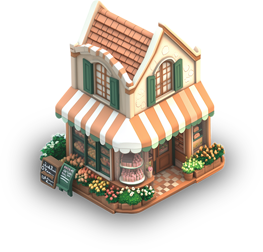 Preview for Charming-shop-illustration-building-sticker-8a5d5