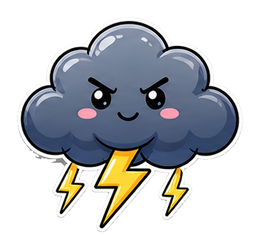 Preview for Storm Lightning Cloud Sticker