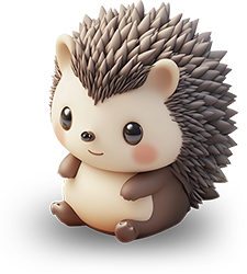 Preview for Cartoon-hedgehog-illustration-animal-sticker-796cf