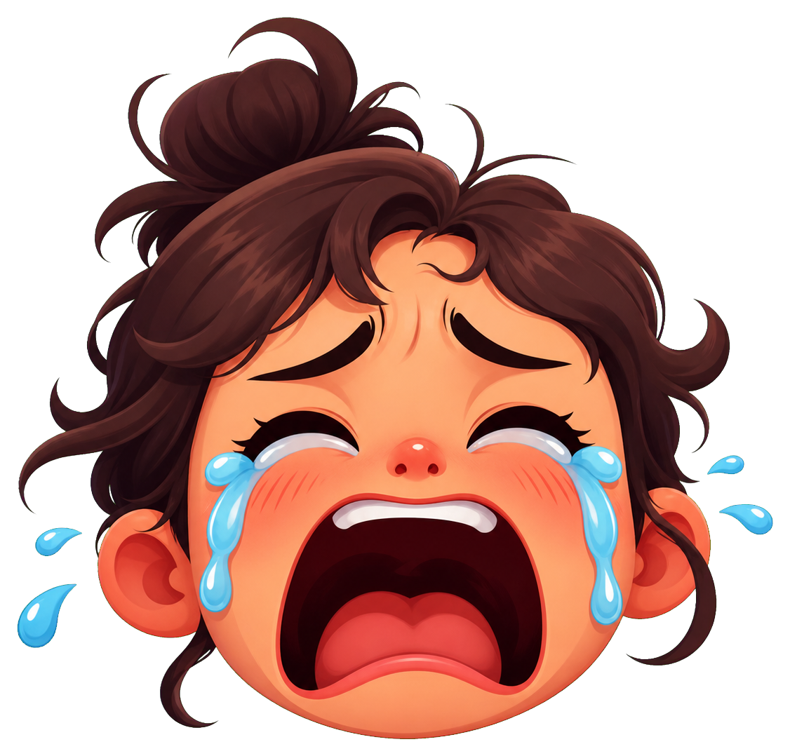 Preview for Dramatic Cry Face Sticker