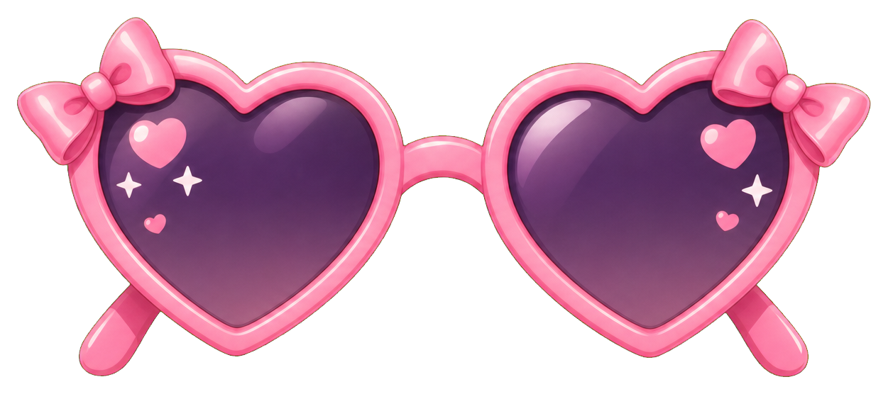 Preview for Heart Sunglasses Sticker