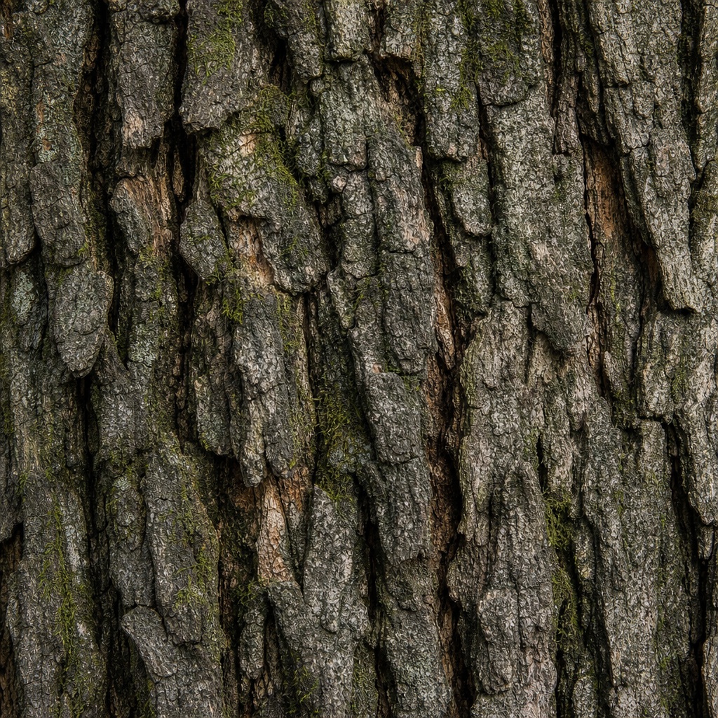 Preview for Moss Touched Oak Bark Texture Background