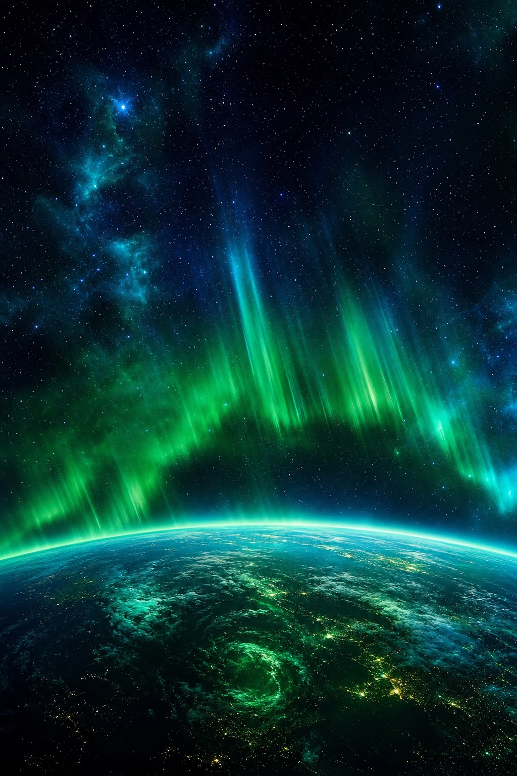 Preview for Aurora Space Background Stock Image