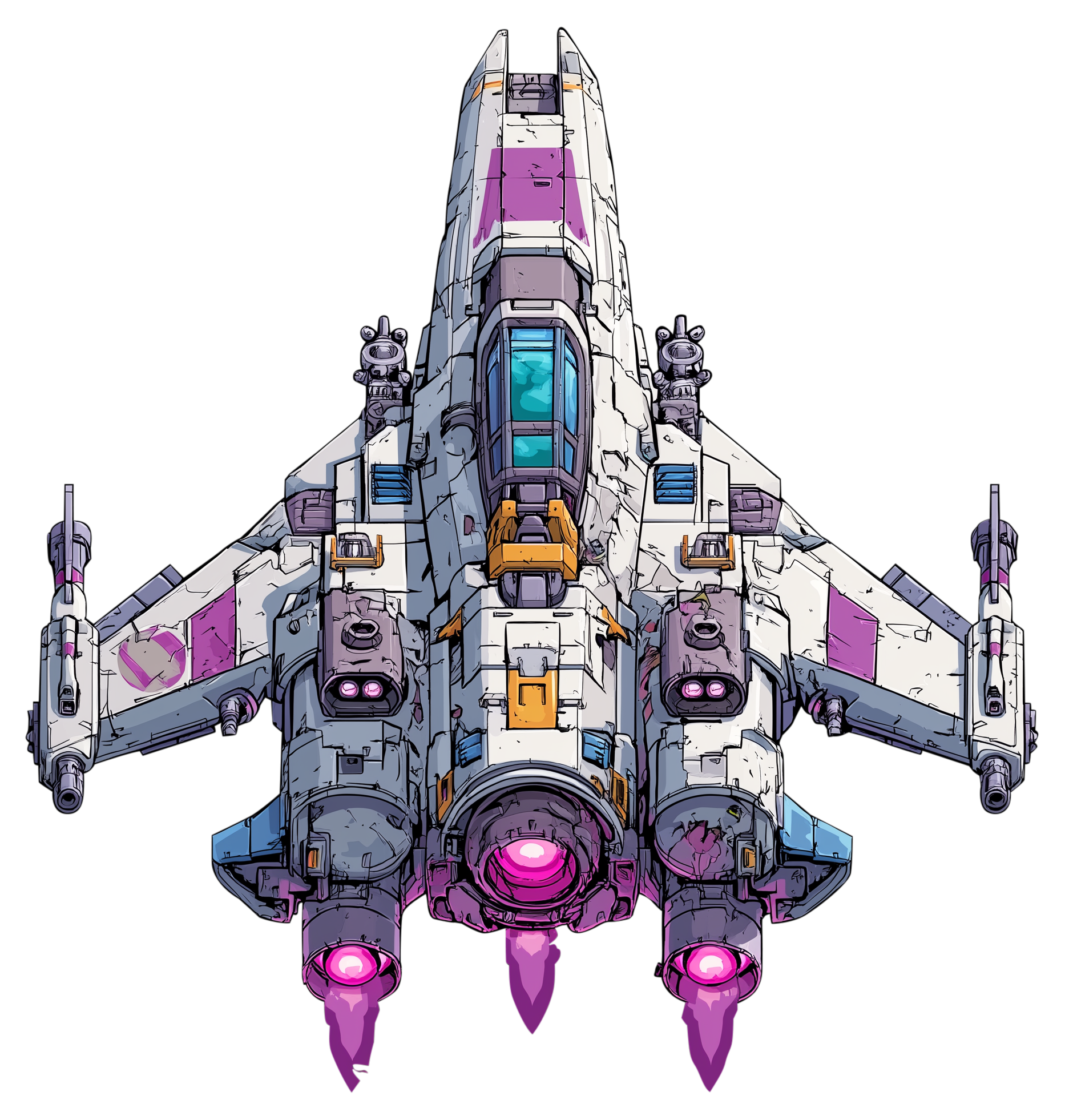 Preview for Futuristic-fighter-jet-design-spaceship-sticker-e343a