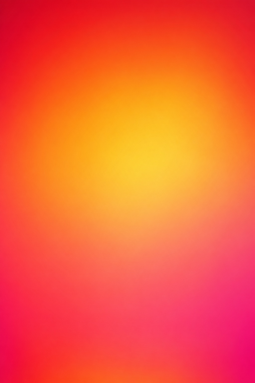 Vertical warm gradient with yellow center fading to orange, pink, and red edges.