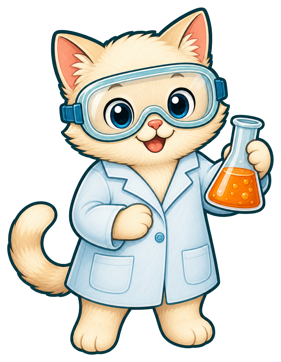 Preview for Cat Scientist Sticker Graphic
